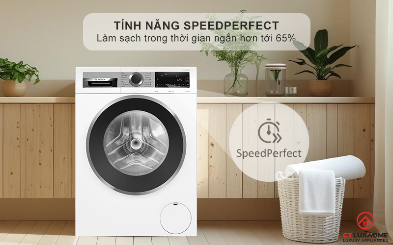 Làm sạch hoàn hảo trong thời gian ngắn hơn tới 65%