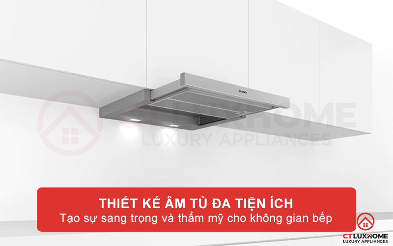 Máy hút mùi âm tủ Bosch DFS067A51B serie 4 được thiết kế dạng âm tủ
